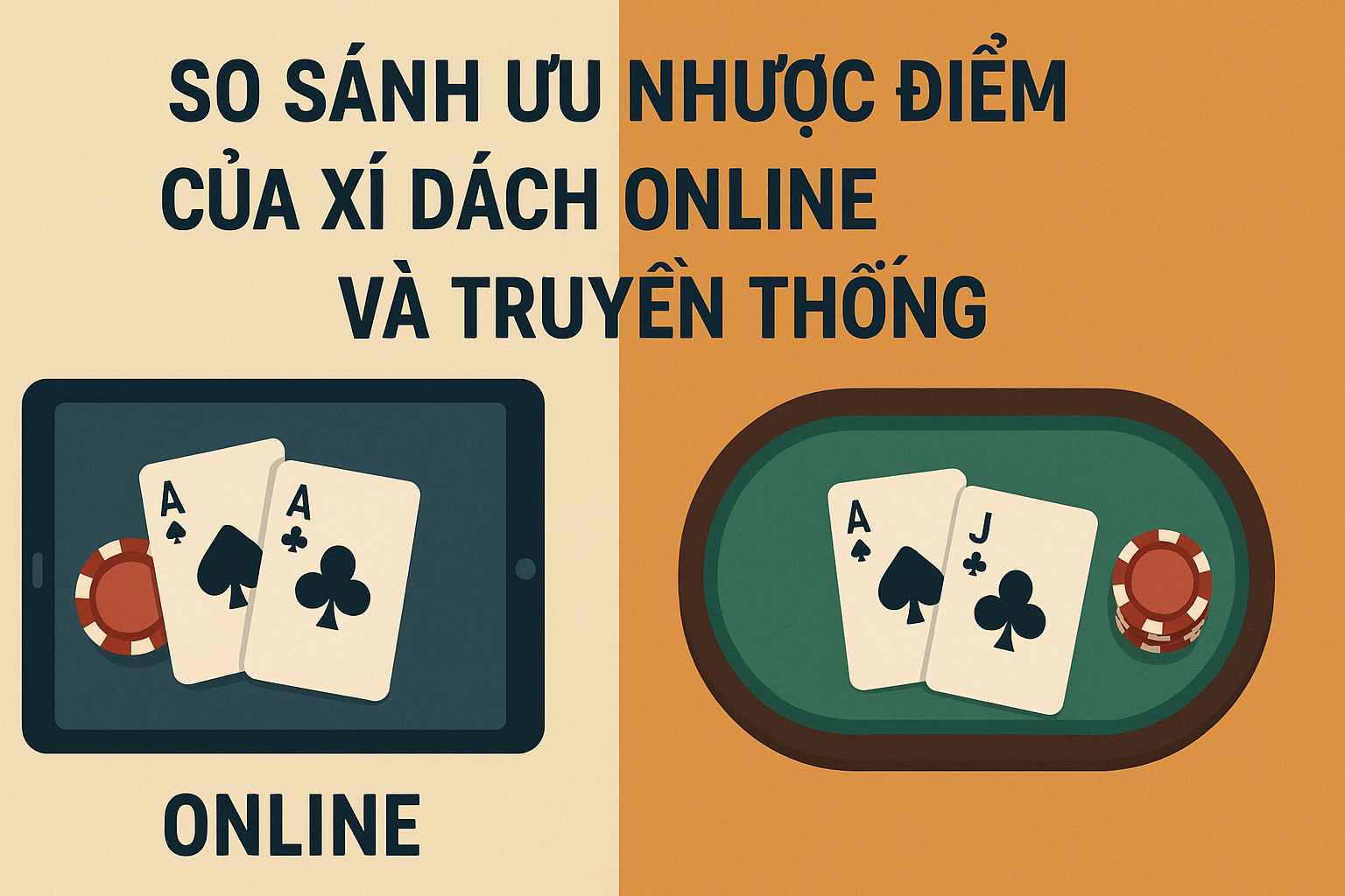 So Sánh Ưu Nhược Điểm Của Xì Dách Online Và Truyền Thống